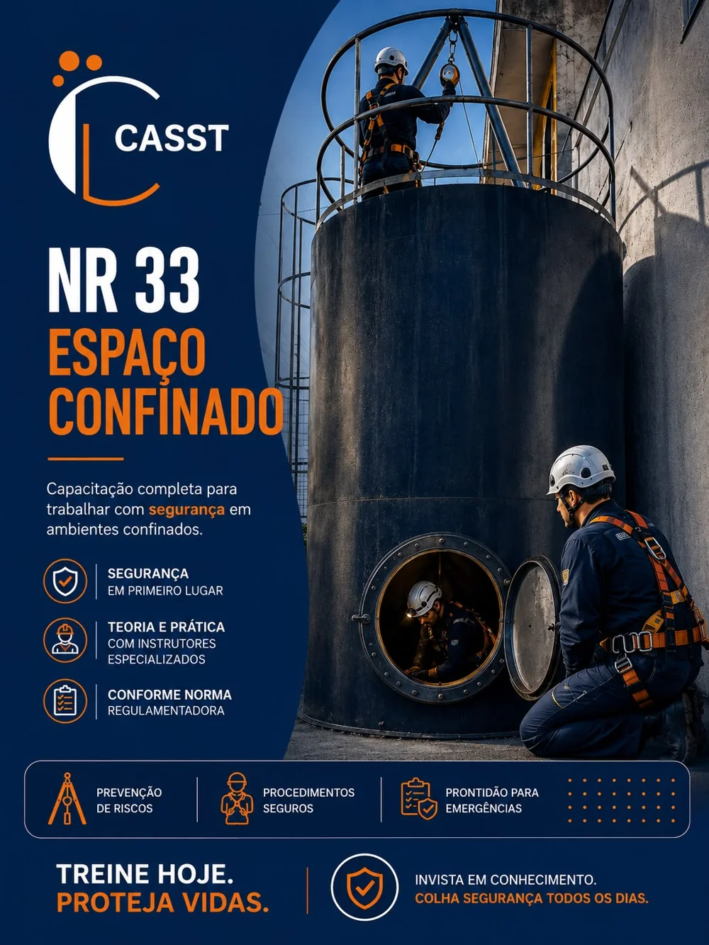 Imagem institucional do treinamento CASST NR 33 em espaços confinados