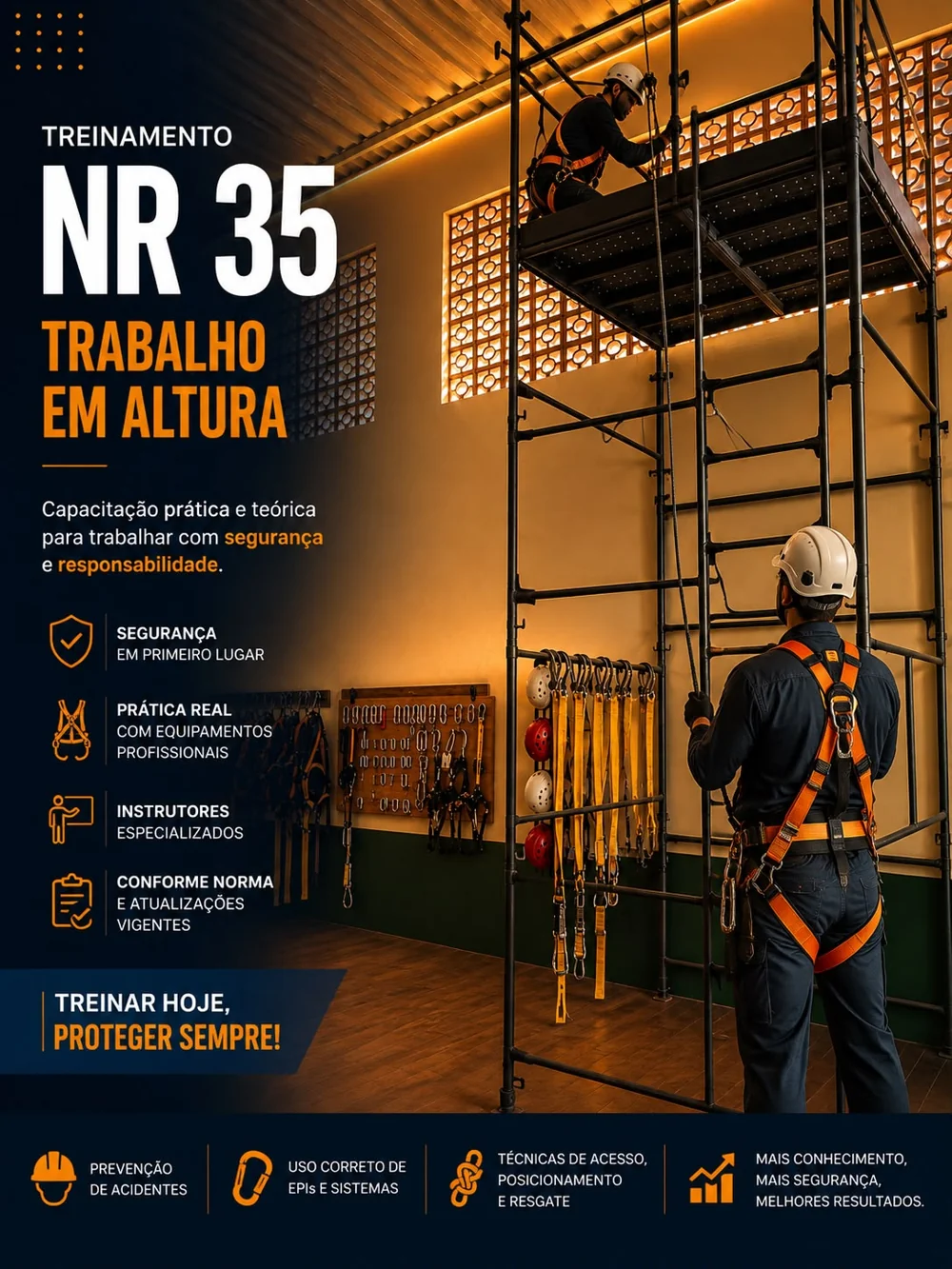 Imagem institucional do treinamento CASST NR 35 Trabalho em Altura